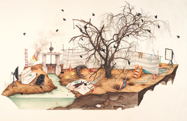 ManDIe by Lee Jin Ju - 130x163cm, Korean Color on Fabric, 2012