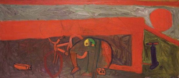 'A New Morning'  by Đặng Xuân Hòa - 90 x 200 - Oil on Canvas - 1997